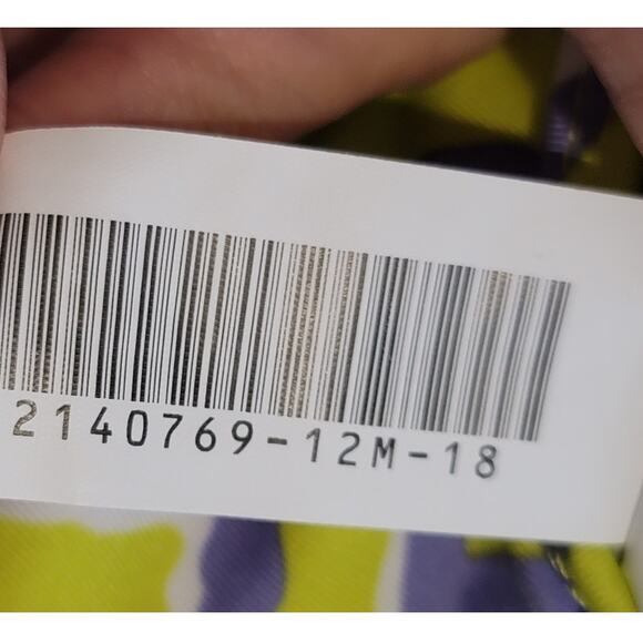 EPK Baby One Piece Swimsuit Zig Zag Chevron Yellow Gray White 12-18M NEW - Picture 9 of 10